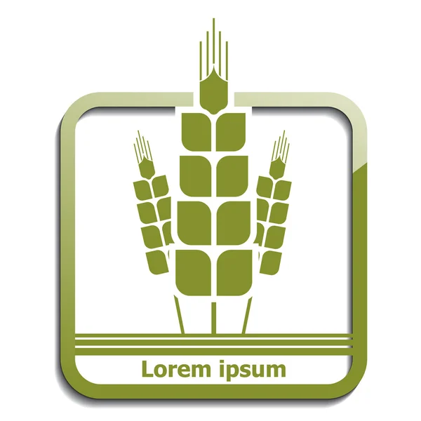 Modelo de ícone verde agrícola. Desenho ecológico —  Vetores de Stock