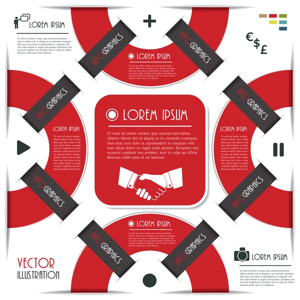 Moderne Infografik-Vorlage. Business-Design. Vektorillustrationen — Stockvektor