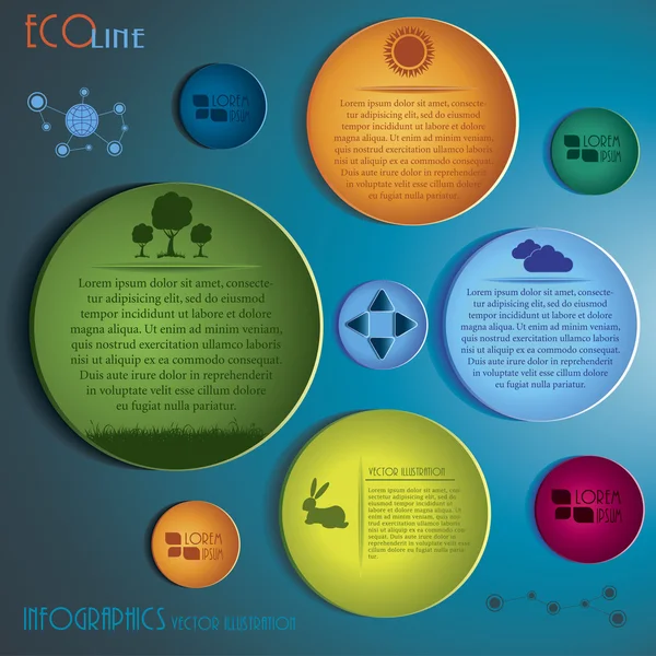 Modern Infographics template. Eco concept design. Vector illustr — Stock Vector