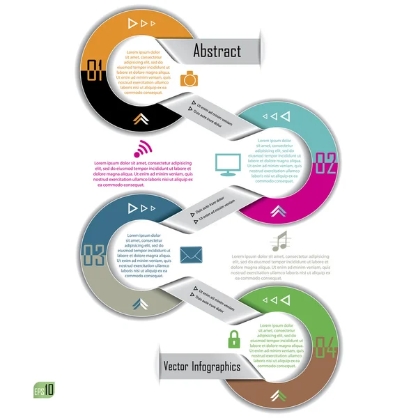 Modelo de Infográficos Modernos. Design para negócios. Vetor illus — Vetor de Stock