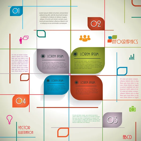 Moderne Infografik-Vorlage für Business-Design. Vektorillustrationen — Stockvektor