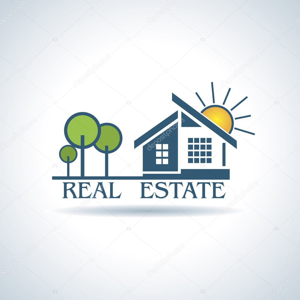 Vector illustration for Real estate business design with trees
