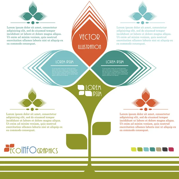 Plantilla de negocio Ecología de diseño moderno. Ilustración vectorial — Vector de stock