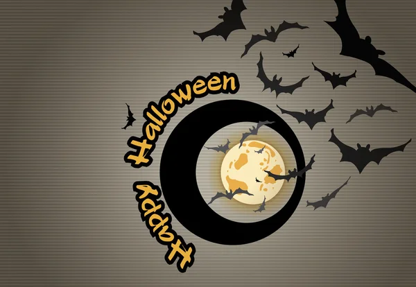 Halloween achtergrond met vleermuizen — Stockvector