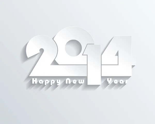 Happy new year 2014 creative greeting card design — Stock Vector