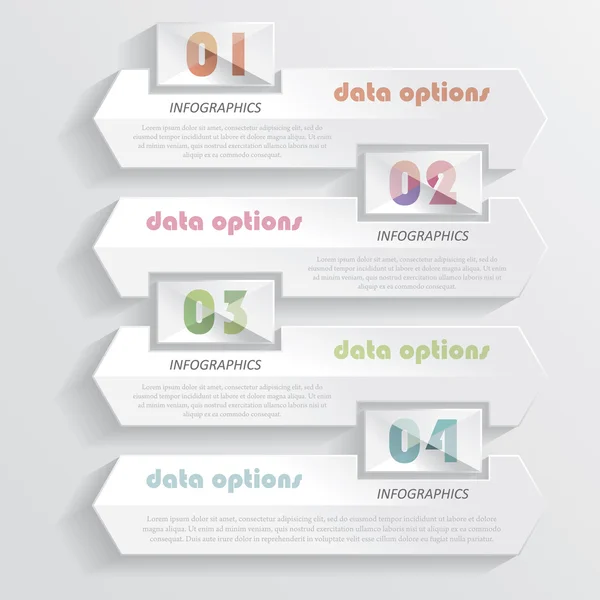 Modernes Infografik-Design mit Zahlen. Vektorillustration — Stockvektor