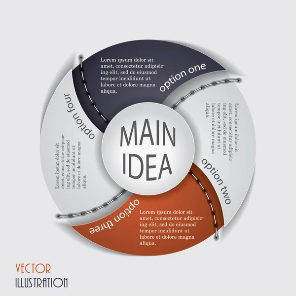 Moderne Infografik-Vorlage, Design für Ihre Geschäftspräsentati — Stockvektor