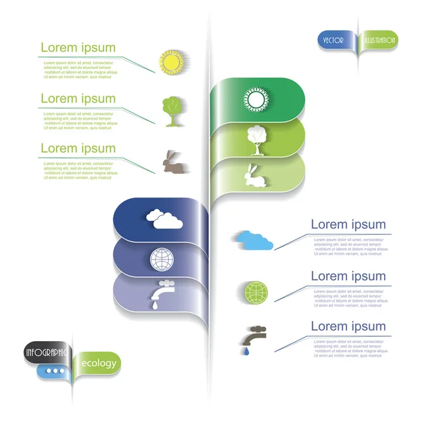 Design modern șablon de afaceri ecologie. Ilustrație vectorială — Vector de stoc