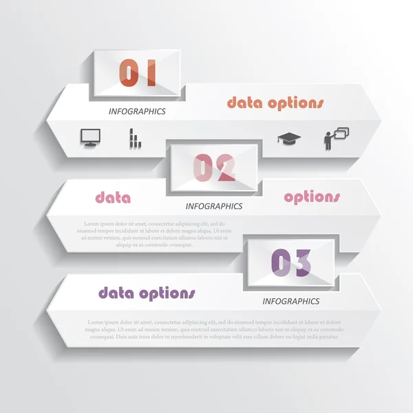 Conception infographique moderne avec des chiffres. Illustration vectorielle — Image vectorielle