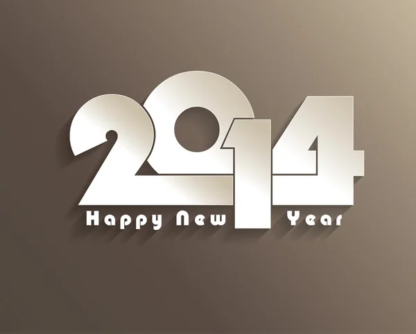 Mutlu yeni yıl 2014 yaratıcı tebrik kartı tasarımı — Stok Vektör