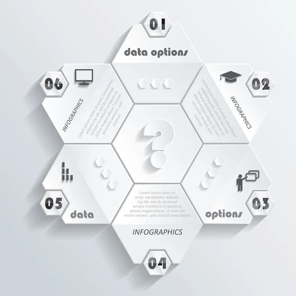 Design de infográficos modernos com números. Ilustração vetorial —  Vetores de Stock