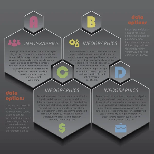 Diseño moderno de infografías de plantillas para presentación empresarial — Archivo Imágenes Vectoriales