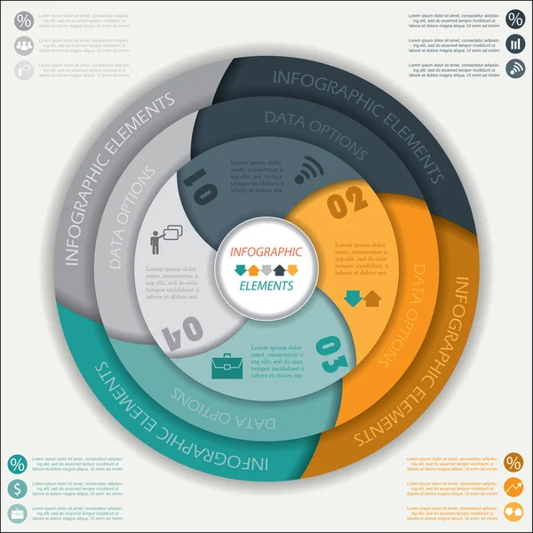 Moderne Vektor-Infografik-Vorlage mit Kreis, Design für Ihre — Stockvektor