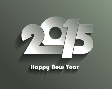 Mutlu yıllar 2015 yaratıcı tebrik kartı tasarımı