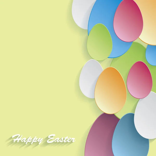 Modern beautiful Easter background with colorful eggs — Stock Vector