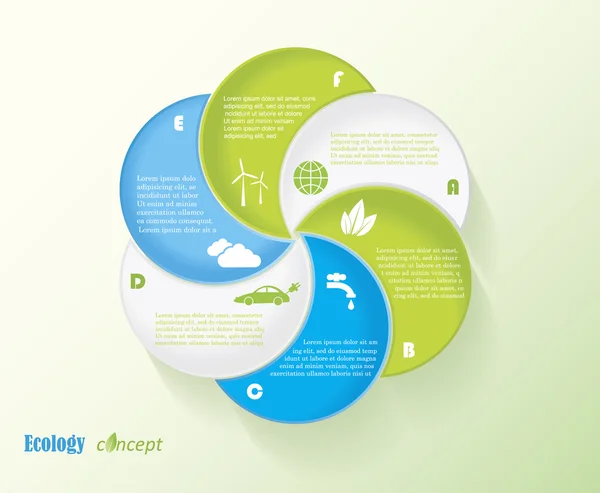 Design de modelo infográfico de ecologia vetorial moderna para sua prese — Vetor de Stock