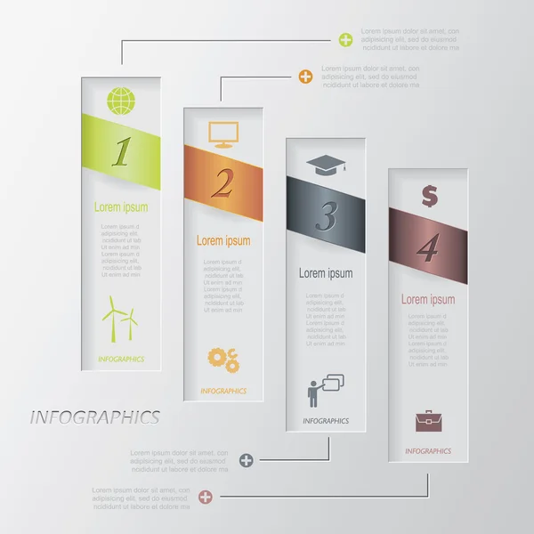 Modernes Vektor-Infografik-Template-Design (kann für Ihre — Stockvektor