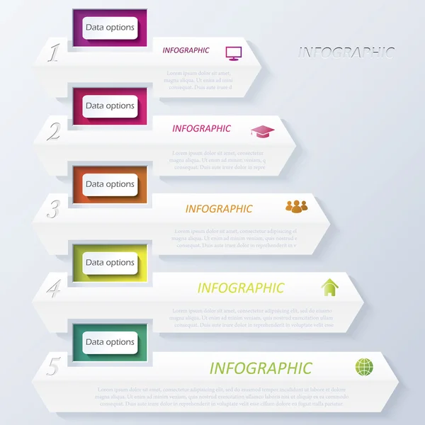 Infografía abstracta de diseño vectorial con números (se puede utilizar para — Vector de stock