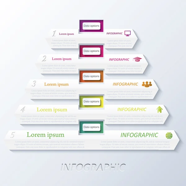 Infografía abstracta de diseño vectorial con números (se puede utilizar para — Vector de stock