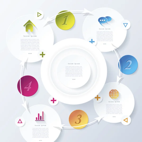 Infographie de design vectoriel abstrait moderne pour votre entreprise pres — Image vectorielle