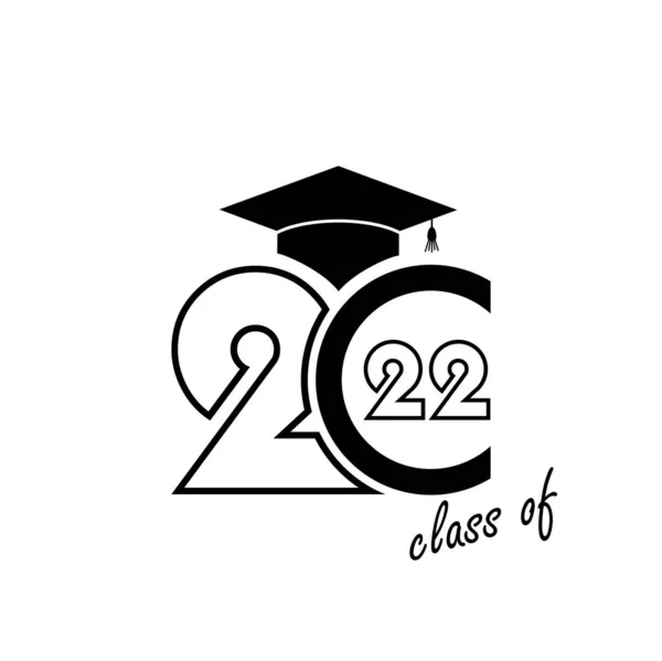 Clase 2022 Con Casquillo Graduación — Vector de stock