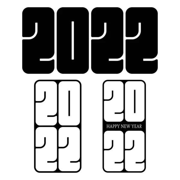 2022 Text Design Copertina Cartoncino 2022 Design Creativo Biglietto Auguri — Vettoriale Stock