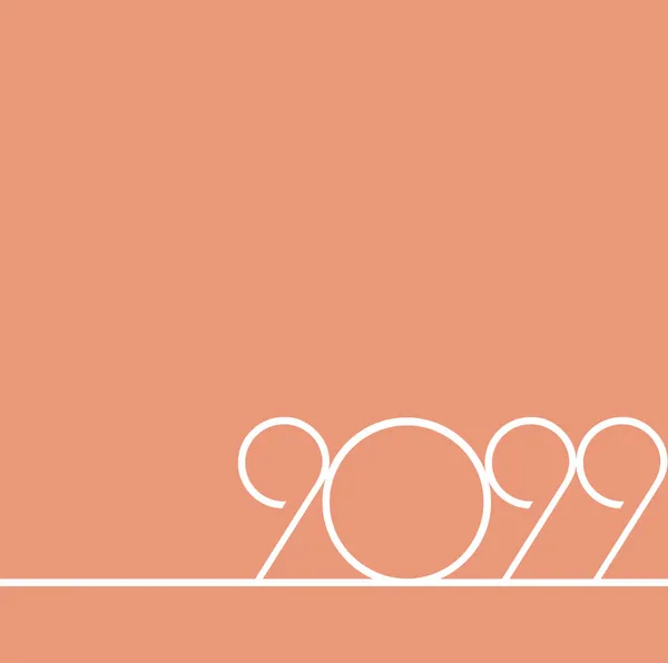 2022 Años Diseño Texto Blanco Funda Tarjeta Para 2022 Diseño — Archivo Imágenes Vectoriales