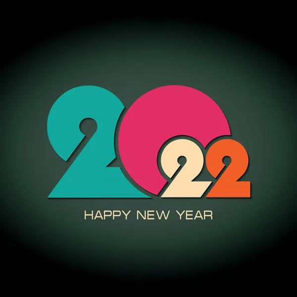 2022年贺卡封面为新年贺卡设计 — 图库矢量图片