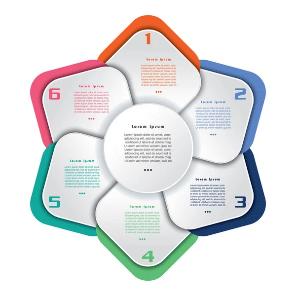 Options Étapes Segments Pour Tableau Information Concept Info Design Modèle — Image vectorielle