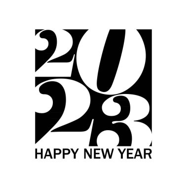 2023 Mutlu yıllar vektör geçmişi. 2023 sayılı tebrik kartı, takvim, davetiye, broşür ve poster için yaratıcı tasarım kapağı 