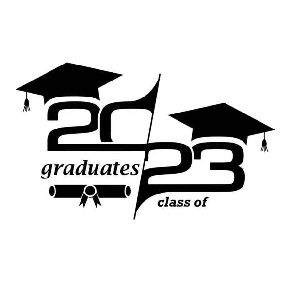 Classe 2023 Couverture Carte Pour Graduation 2023 Design Créatif Pour — Image vectorielle
