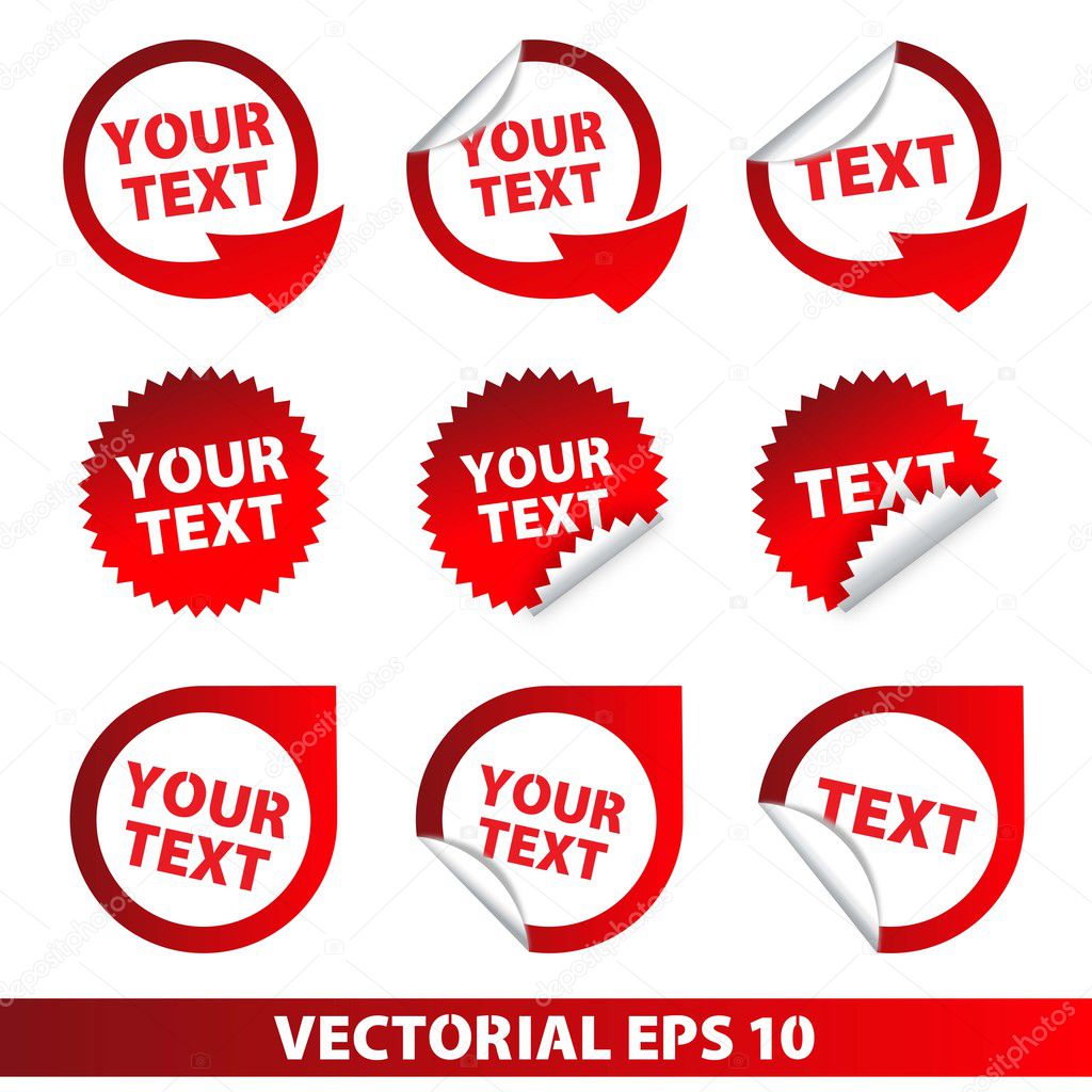 Vector labels easily editable
