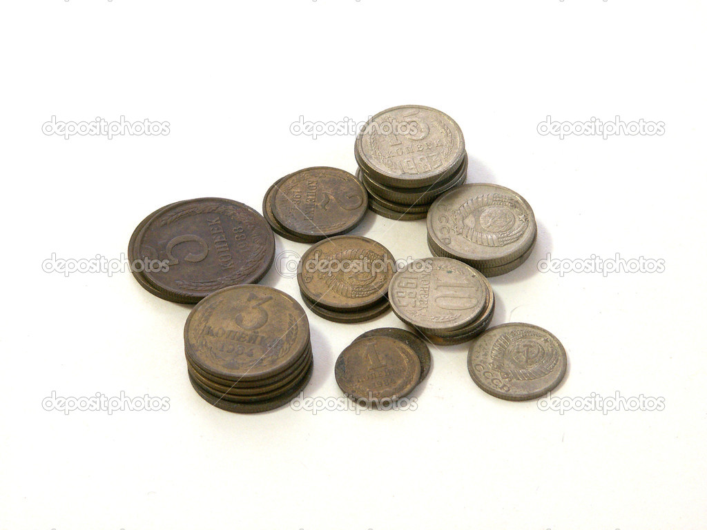 a bunch of Soviet coins