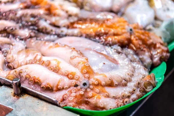 Mercado Pescado España Puesto Mariscos Pulpo — Foto de Stock