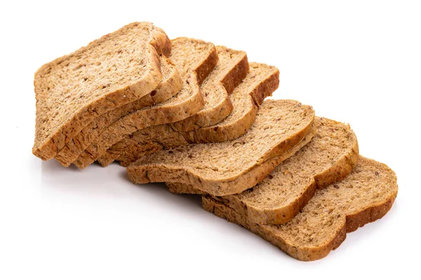 Whole Grain Bread Toast Isolate White Background — Photo