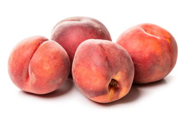 Ripe peaches. Isolate on white background