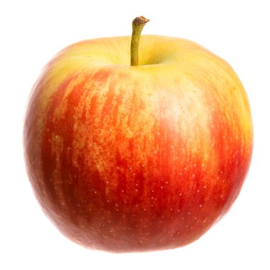 Kırmızı-sarı elma. Beyaz arkaplanda izole et