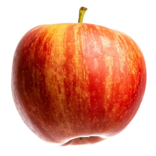 Rött Gult Äpple Isolera Vit Bakgrund — Stockfoto