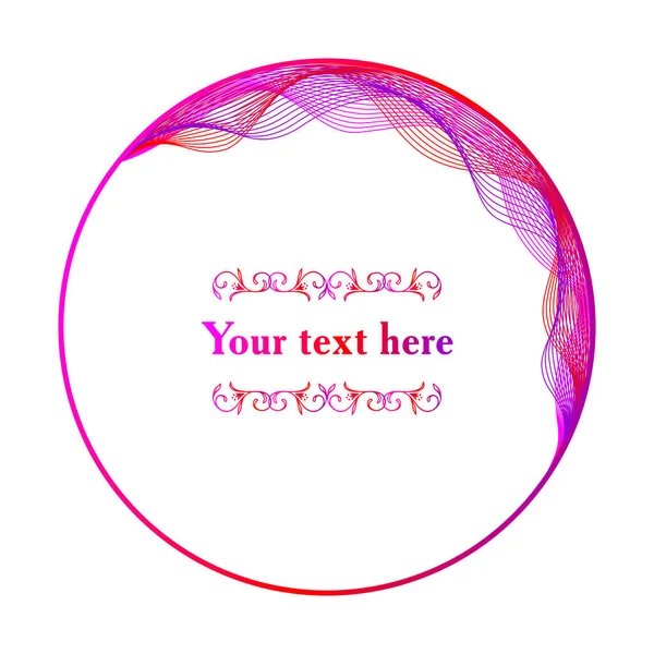 Frame Rainbow Colored Wavy Line Elements Decorate Your Text Vector — Stock Vector