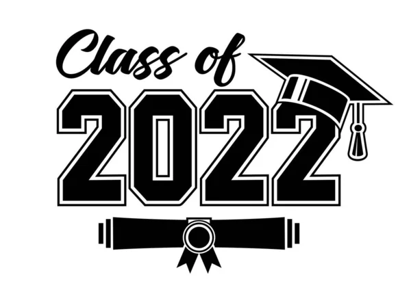 Lettering Class Του 2022 Για Χαιρετισμό Πρόσκληση Κάρτα Κείμενο Για — Διανυσματικό Αρχείο