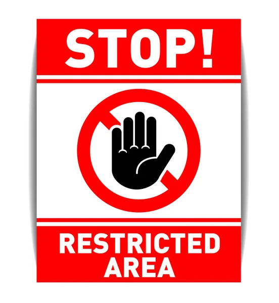 Prohibición Señal Stop Zona Restringida Propiedad Privada Sin Allanamiento Vector — Vector de stock