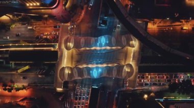 Bangkok by drone in Thailand. Top view of Sathorn. The business central district . High quality 4k footage