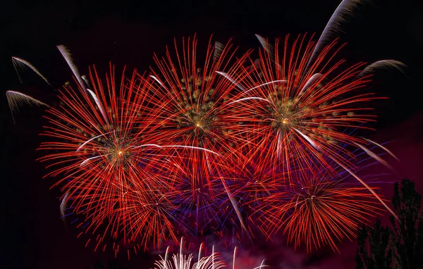 Fireworks Water Surface — Stock Photo, Image