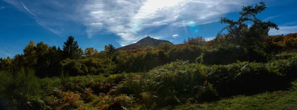 Panorámás Kilátás Nyílik Puy Dome Vulkán Nyáron Col Des Goules — Stock Fotó