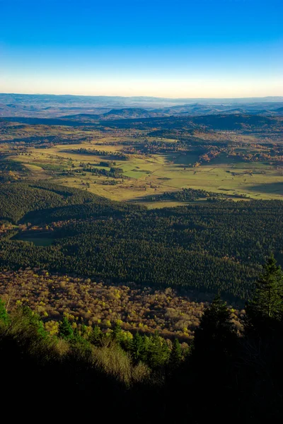 Вид Ланцюг Вольканів Auvergne Puy Dome Осінню — стокове фото