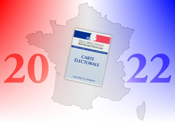 Ілюстрація Французьких Президентських Виборів 2022 — стокове фото