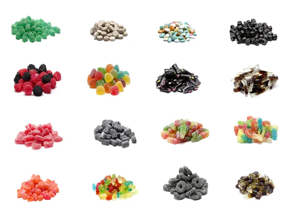 Różne cukierki różne smaki — Zdjęcie stockowe