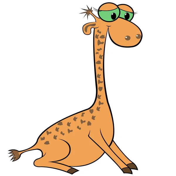 Giraffe Cartoon Vector Illustration — Stock Vector