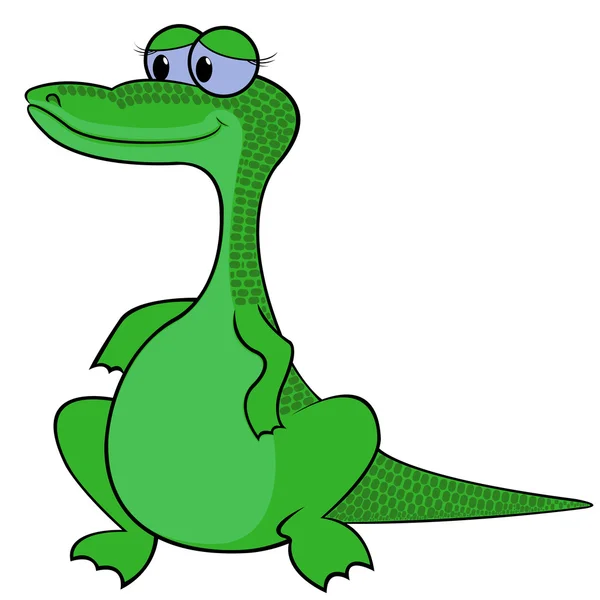 Crocodilo Cartoon Vector Ilustração — Vetor de Stock