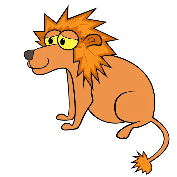 Illustration vectorielle de bande dessinée Lion — Image vectorielle